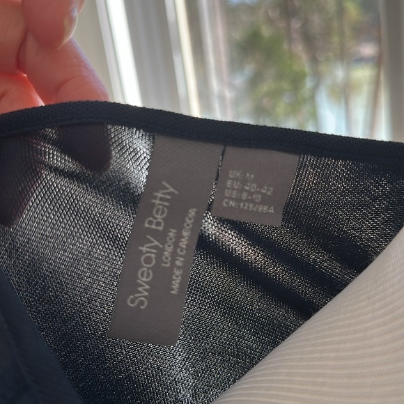 Super Cute Navy Sweaty Betty Cropped Mesh Tank, UK14, US 8-10, NWOT - Picture 6 of 7